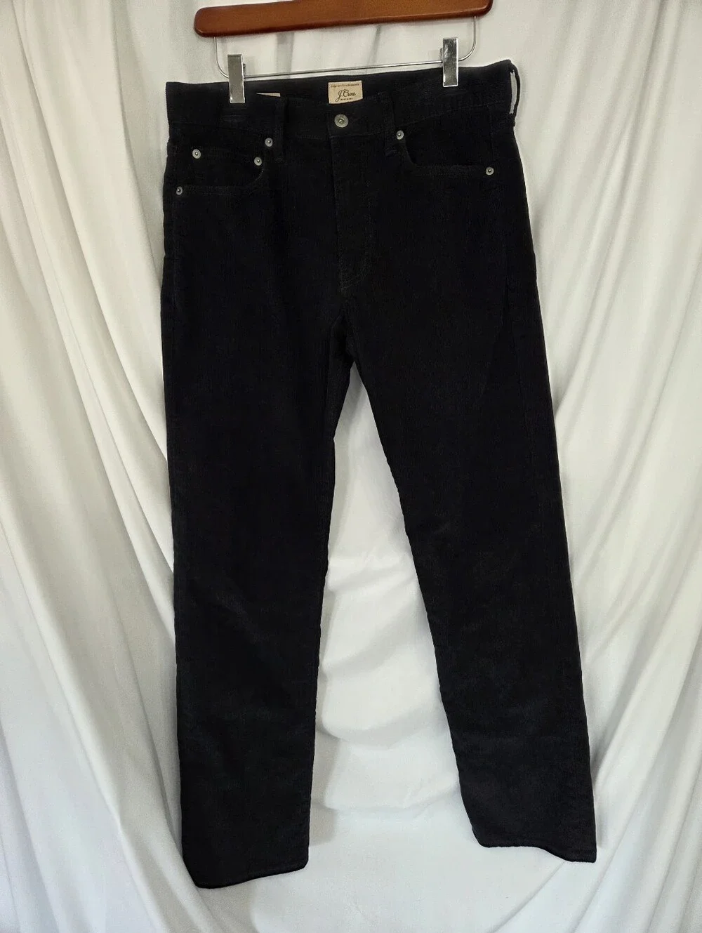 J. Crew Navy Corduroy Straight-Leg Pants Size 30W